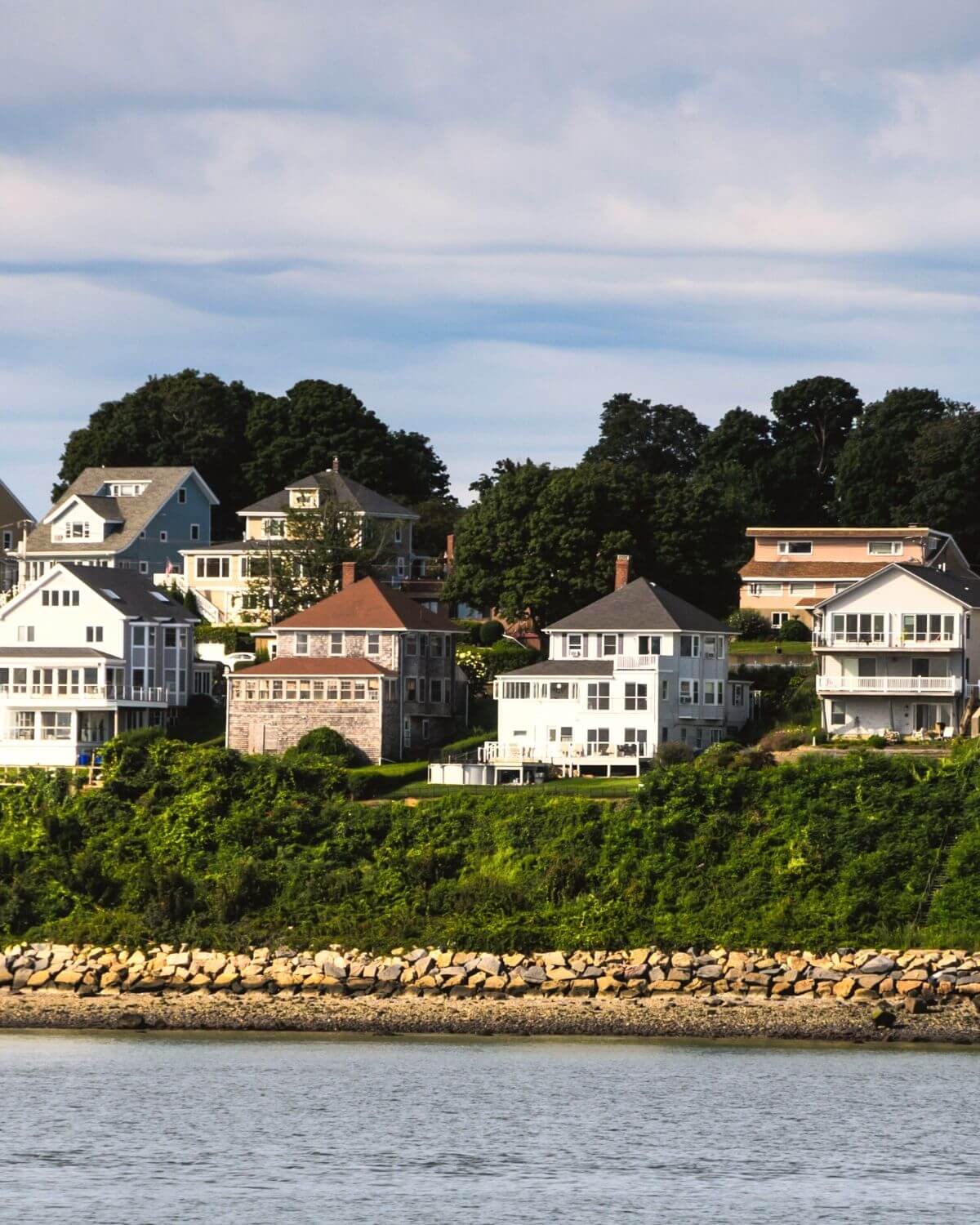 Houses along the waterfront