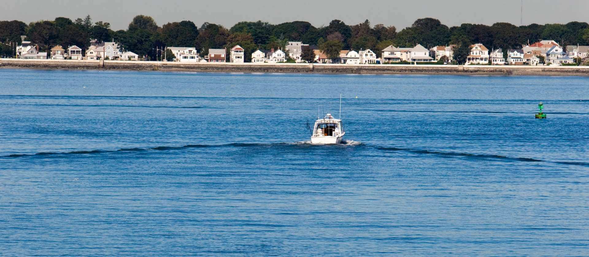 Boat sailing in Hingham