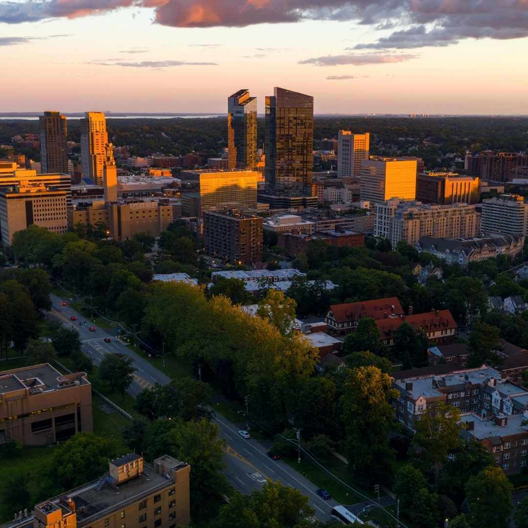 Elevated view of White Plains