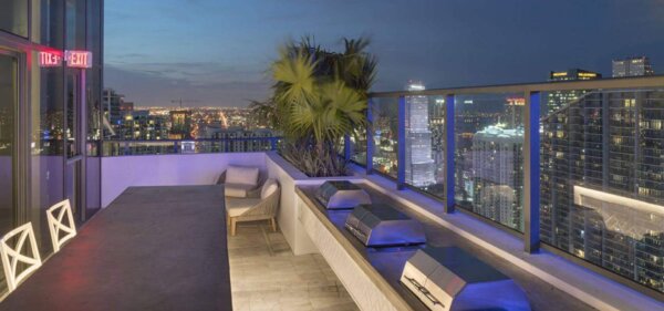Luminous Rooftop at Solitair | Compass Furnished Apartments