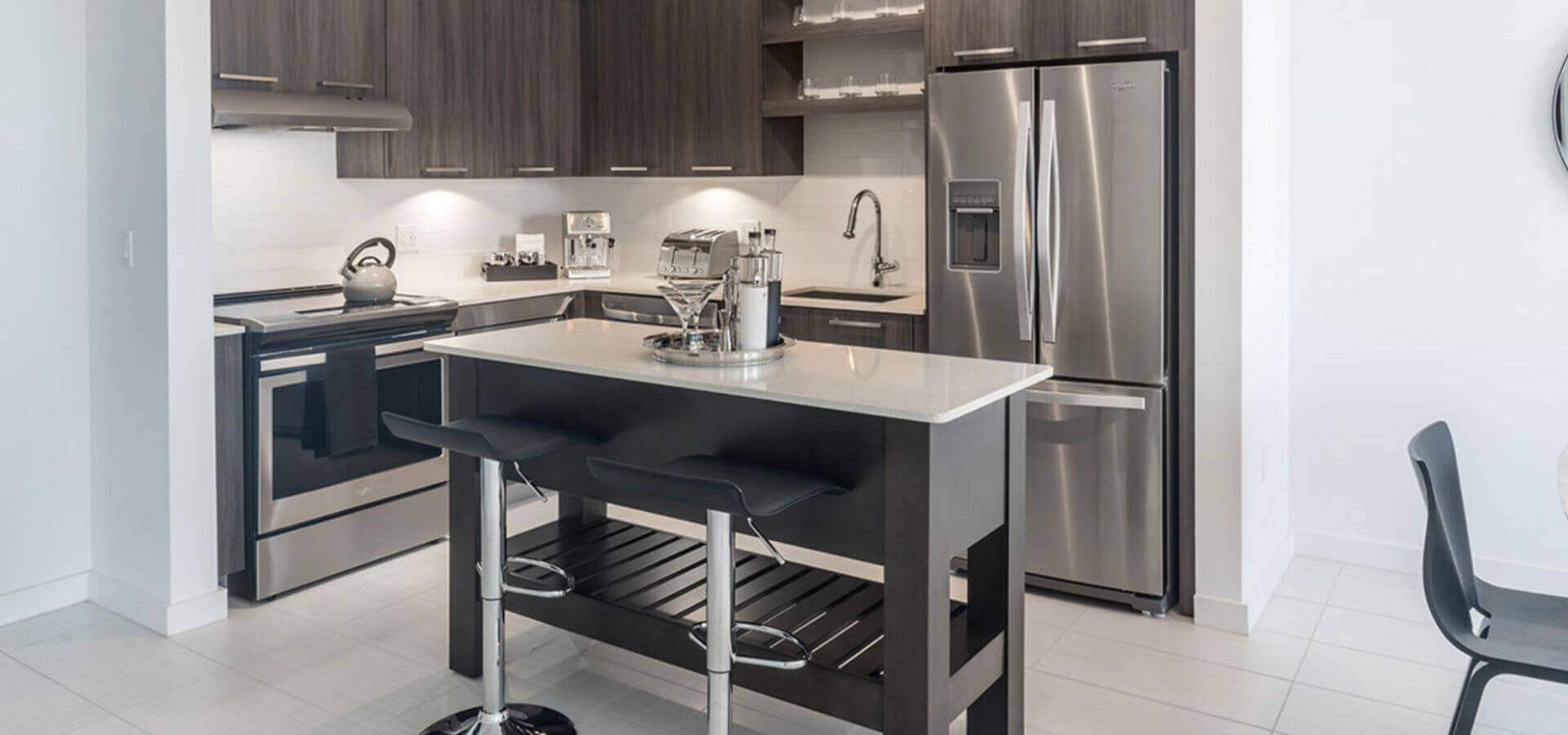 Kitchen at Solitair Brickell – Compass Furnished Apartments
