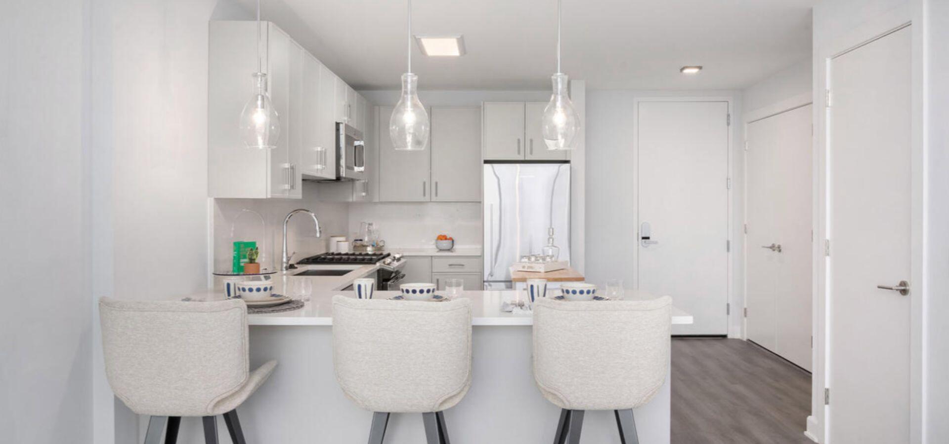 Kitchen at Atlantic Station West, a Compass Furnished Apartments residence