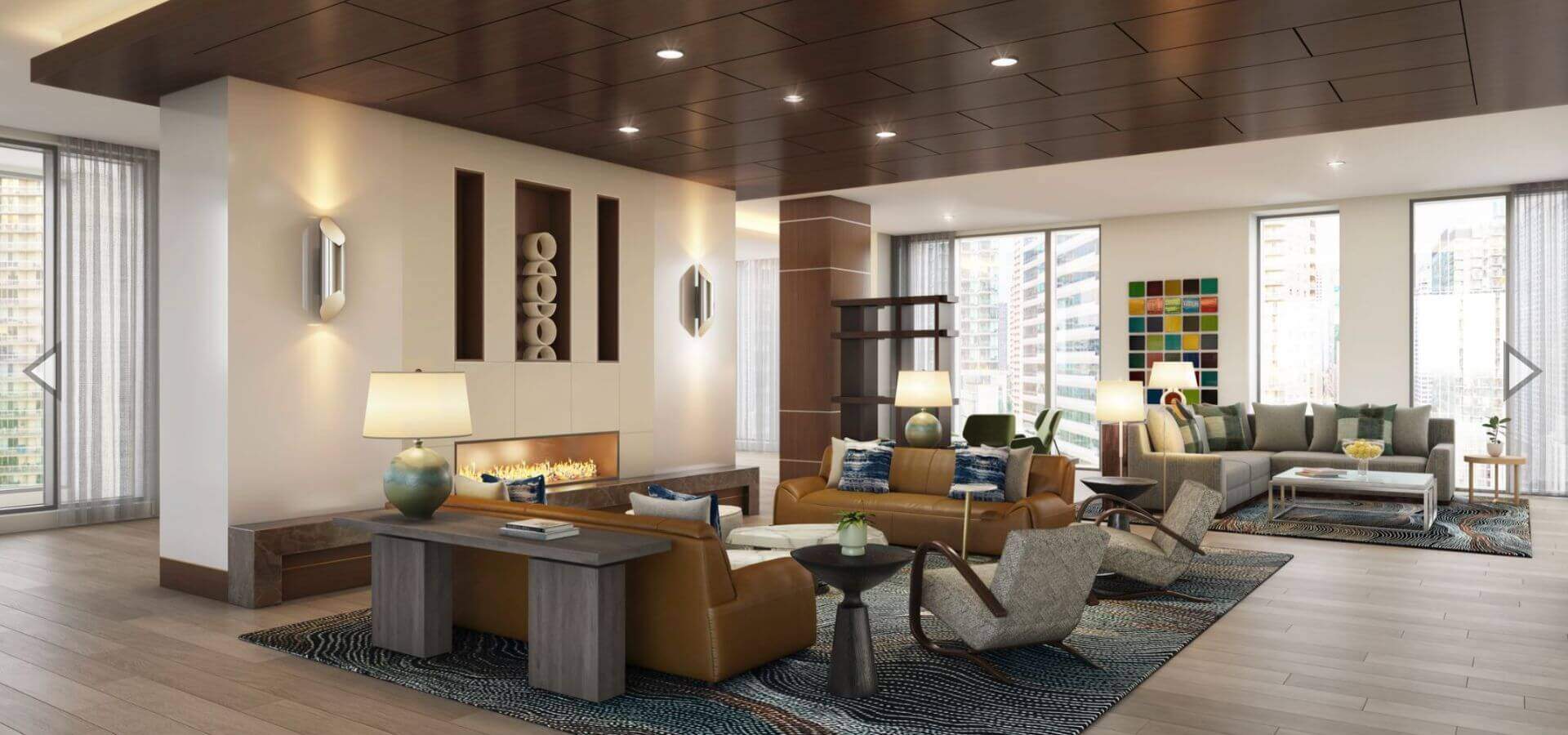 Living room at State & Chestnut, a Compass Furnished Apartments property