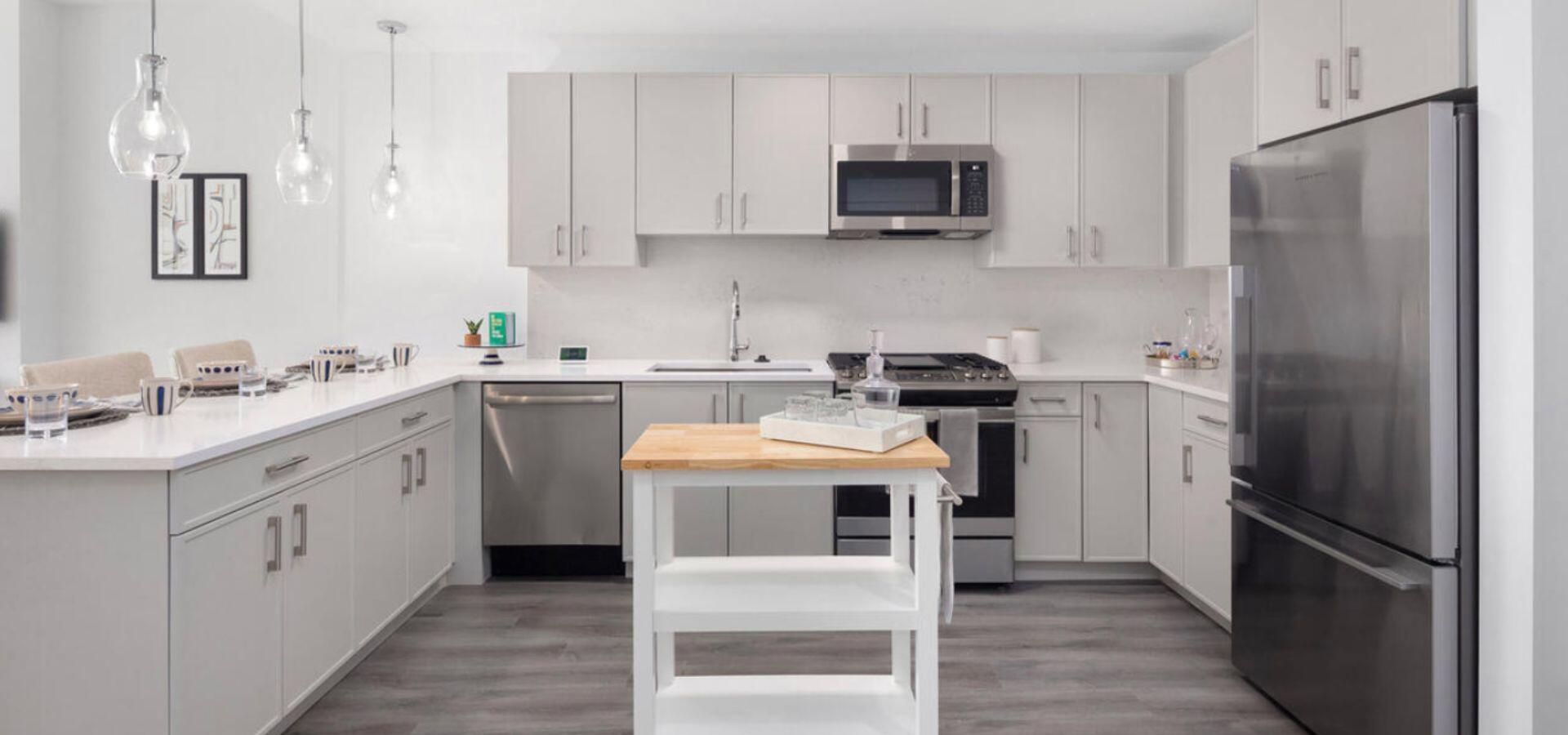 Kitchen at Atlantic Station West, a Compass Furnished Apartments residence 2