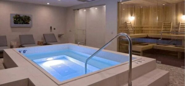 Indoor spa and sauna room at Hubbard Place, a Compass Furnished Apartments property