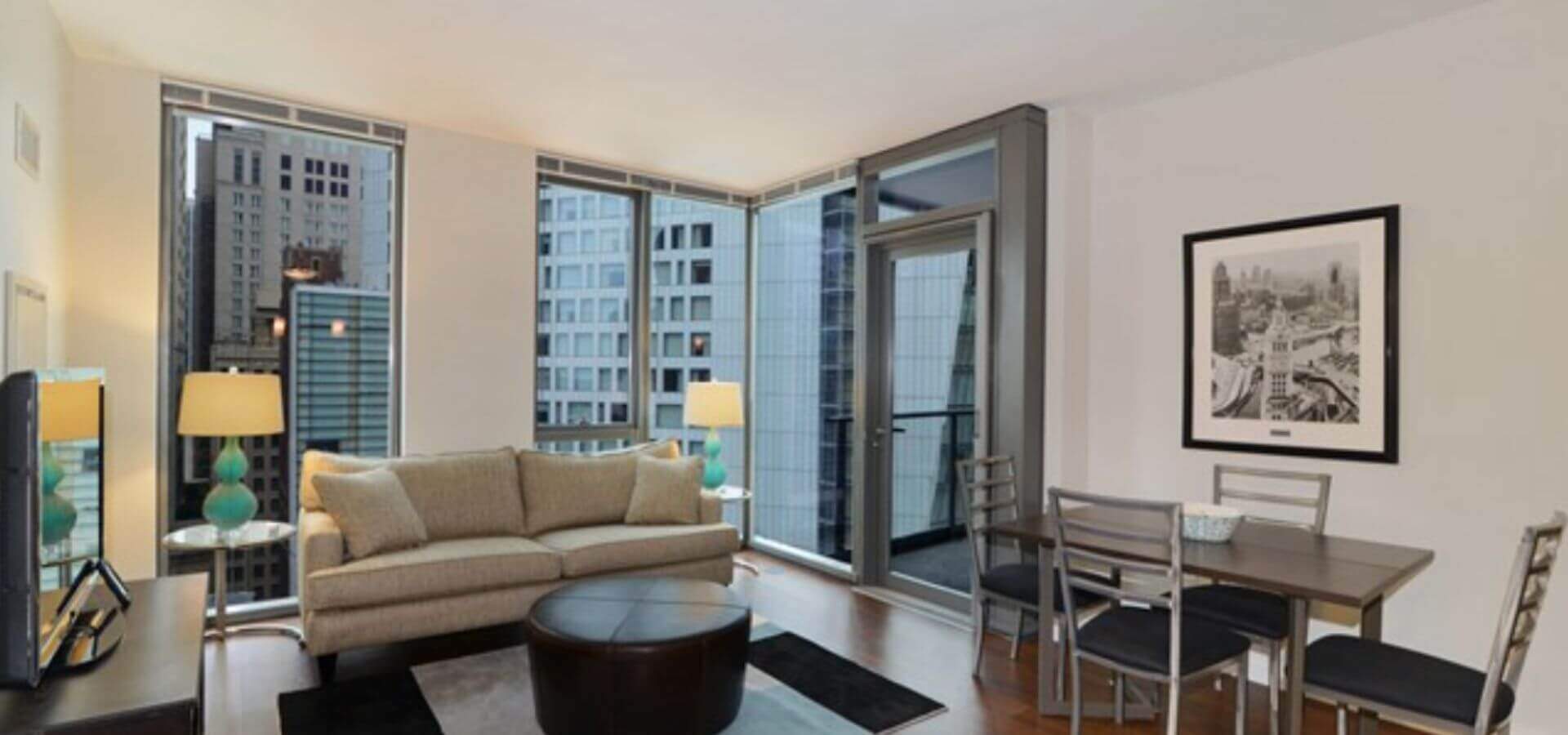 Living room at State & Chestnut, a Compass Furnished Apartments property