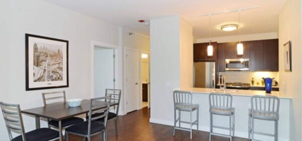 Kitchen & dinner room at State & Chestnut, a Compass Furnished Apartments property