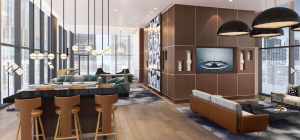 Lounge at State & Chestnut, a Compass Furnished Apartments property