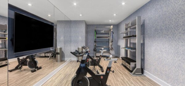 Gym center at Atlantic Station West, a Compass Furnished Apartments residence