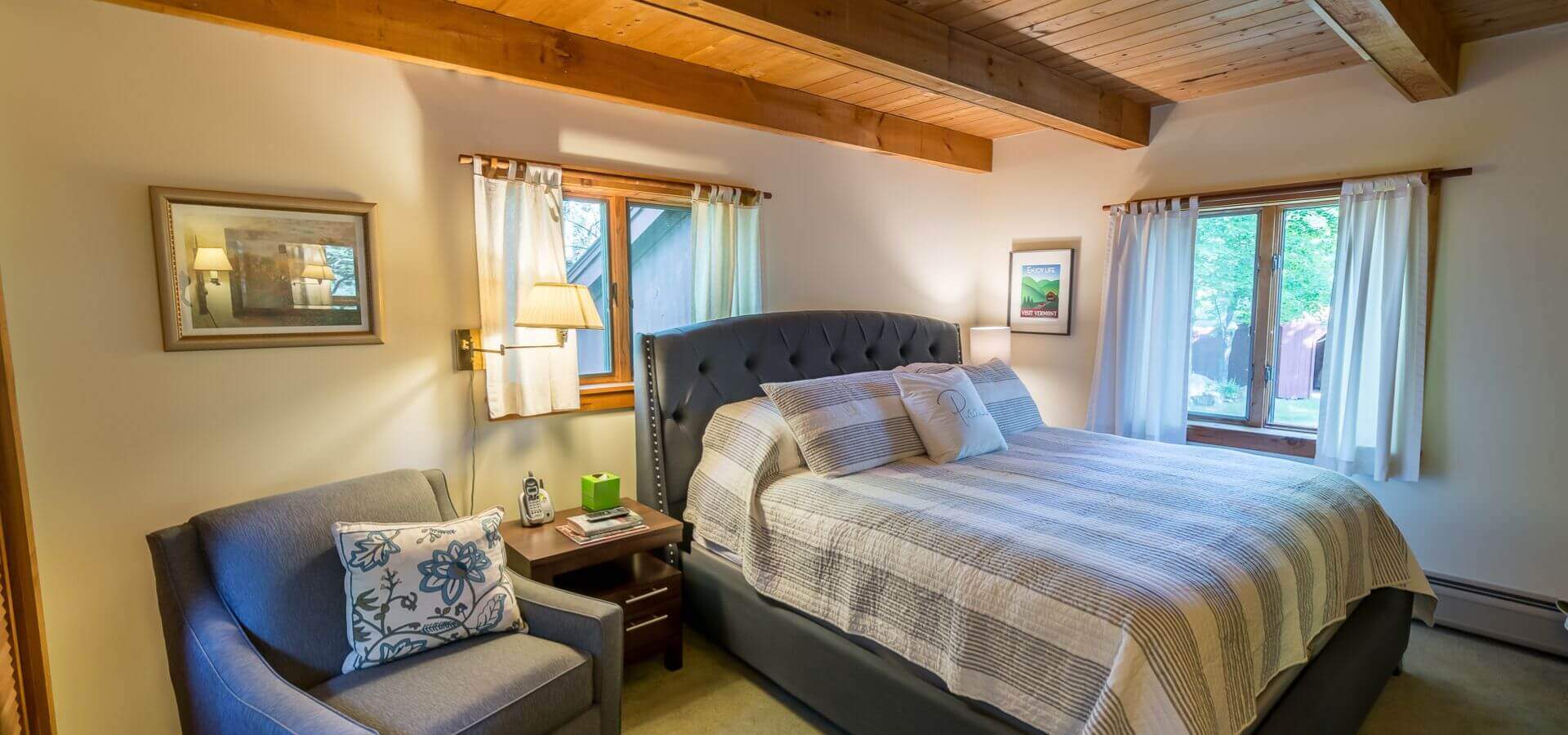 Cozy bedroom at 1292 Middletown by Compass Furnished Apartments