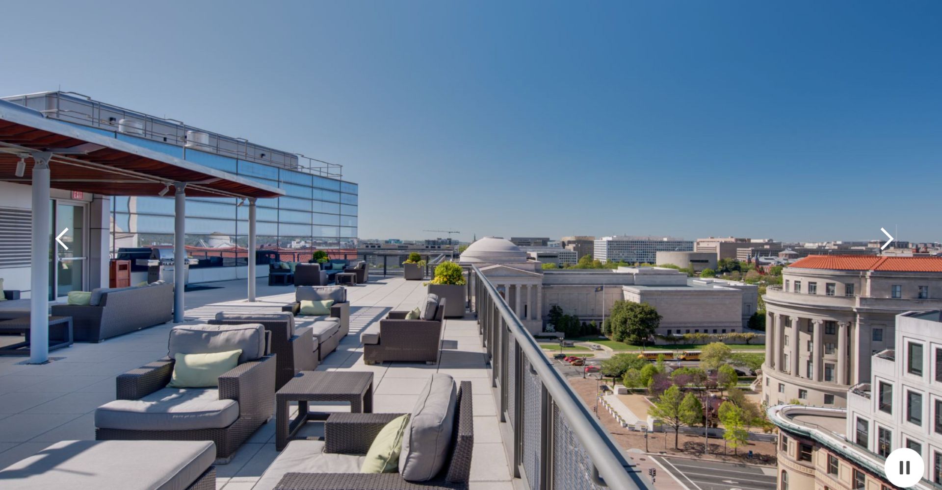 Scenic Rooftop Lounge at Compass Furnished Apartments 565 Penn Residence