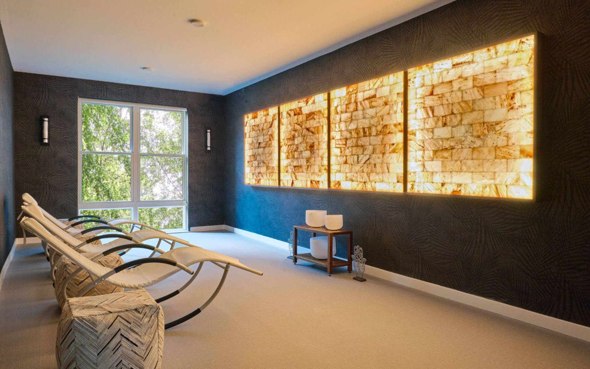 Serene relaxation lounge at The Pennant at North Crossing by Compass Furnished Apartments