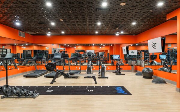 State-of-the-art fitness center at The Revel by Compass Furnished Apartments