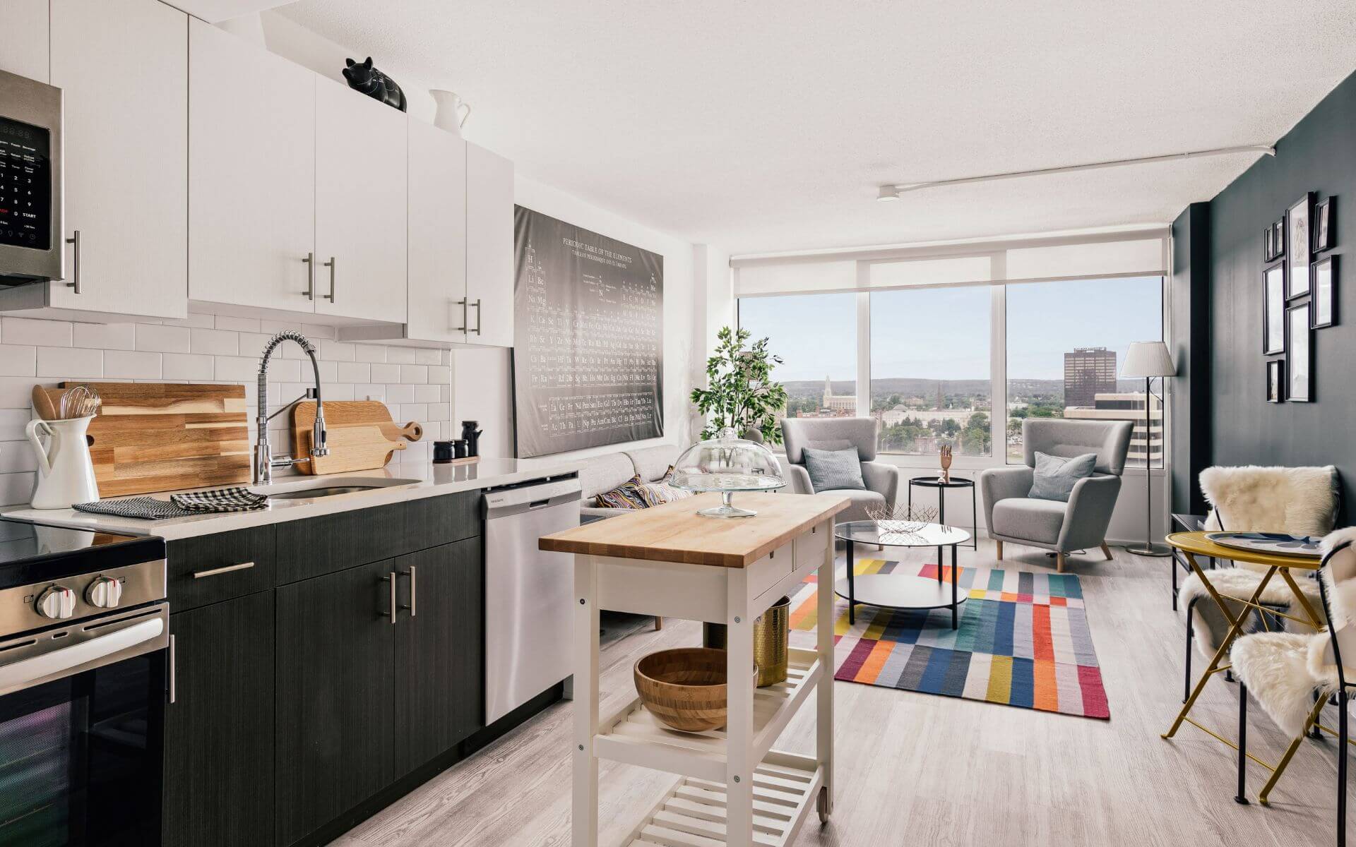 Bright, open-concept apartment at The Revel by Compass Furnished Apartments 1