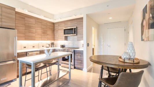 30 Dalton in Boston furnished apartment kitchen 30 Dalton in Boston temporary furnished apartment kitchen